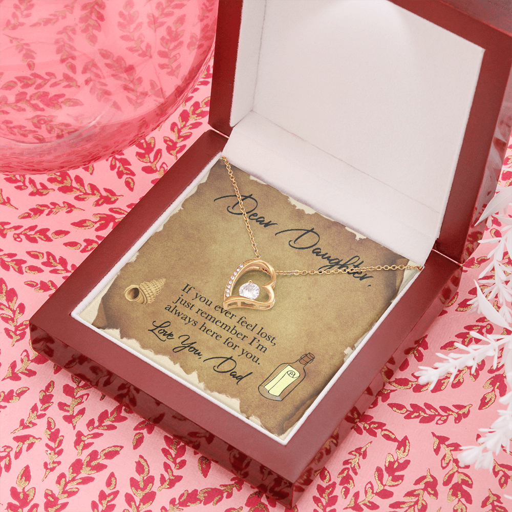 Dear Daughter Forever Love Necklace Message Card