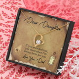 Dear Daughter Forever Love Necklace Message Card