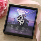 Soulmate Double Hearts Necklace Message Card