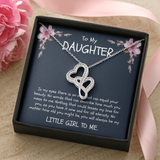 To My Daughter Lucky in Love Necklace Message Card
