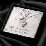 Mother & Daughter Double Hearts Necklace Message Card