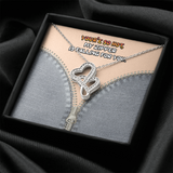 You're So Hot Double Hearts Necklace Message Card