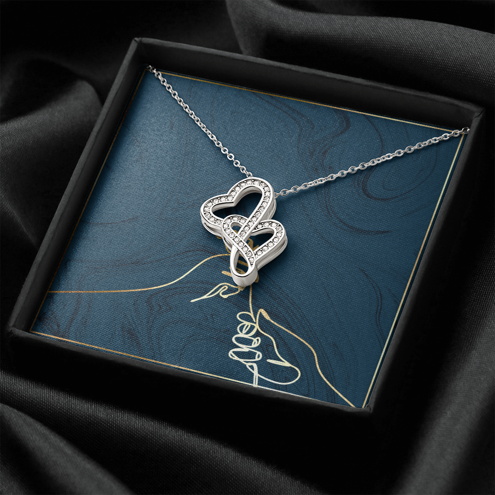 Eternal Double Hearts Necklace Message Card