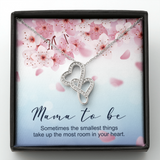 Mama To Be Double Hearts Necklace Message Card