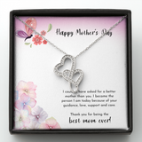 Happy Mother's Day Double Hearts Necklace Message Card