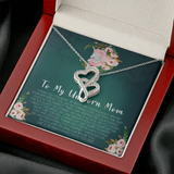 To My Unicorn Mom Double Heart Necklace Message Card