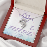 To My Love Double Hearts Necklace Message Card