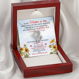 To My Mother-In-Law Double Hearts Necklace Message Card