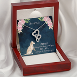 Dear Mom Double Hearts Necklace Message Card