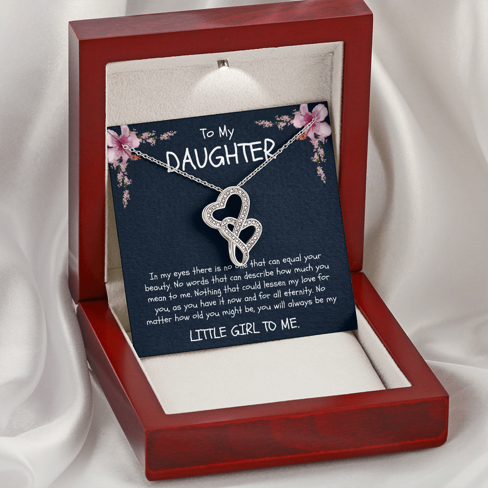 To My Daughter Lucky in Love Necklace Message Card