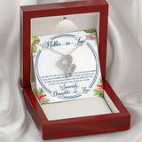Mother-In-Law Double Hearts Necklace Message Card