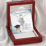 Congratulations Double Hearts Necklace Message Card
