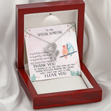 To My Special Someone Double Hearts Necklace Message Card