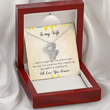 Happy New Years Double Hearts Necklace Message Card