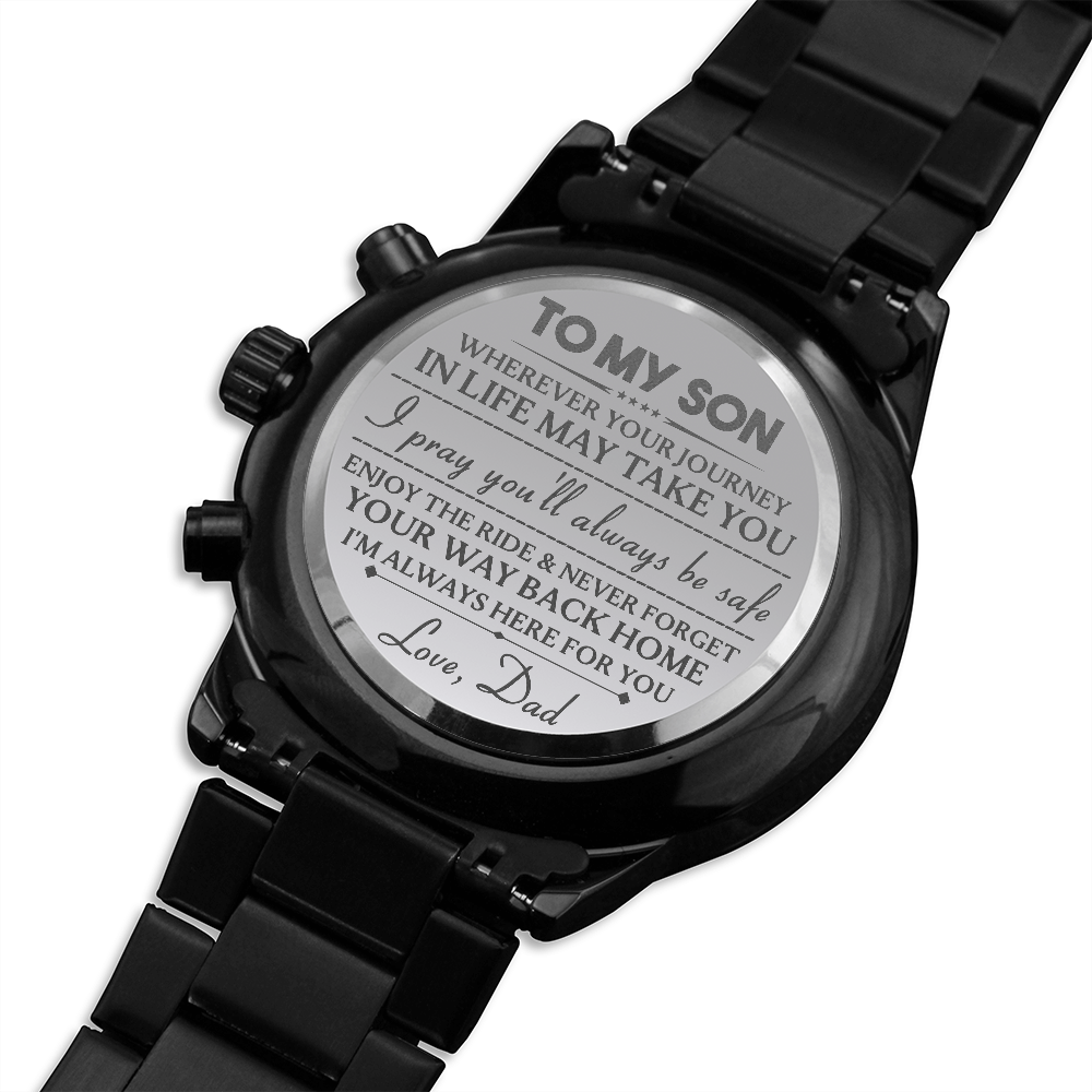 To My Son From Dad Engraved Watch for Men