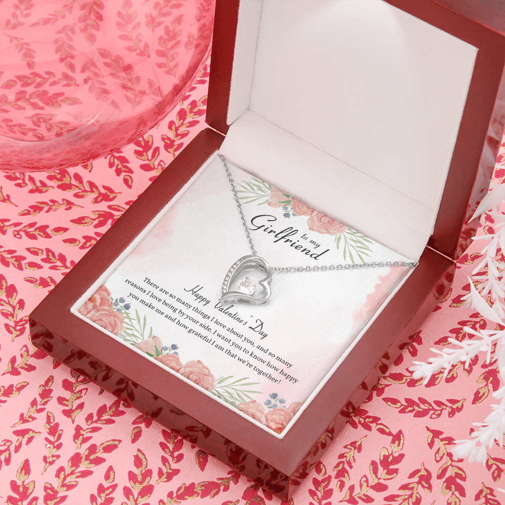 To My Girlfriend Forever Love Necklace Message Card