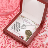 To My Daughter Forever Love Necklace Message Card