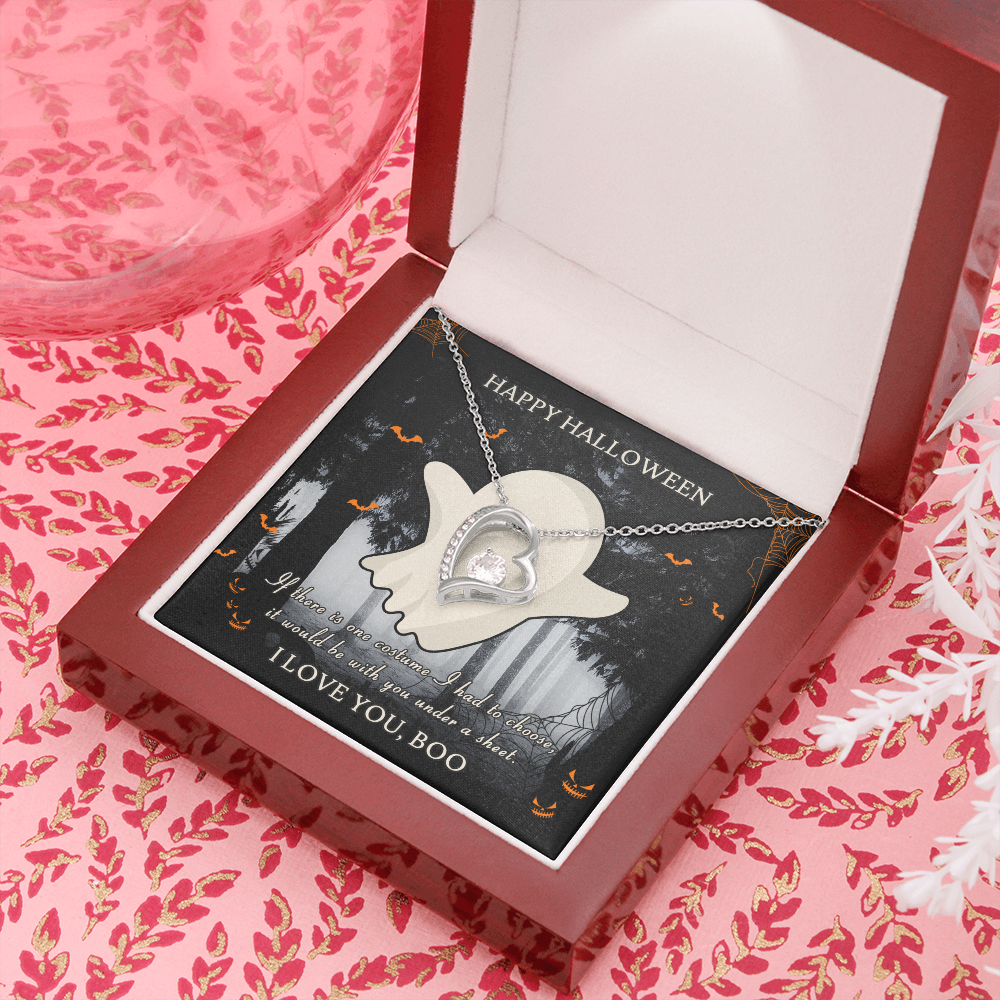 Happy Halloween Forever Love Necklace Message Card