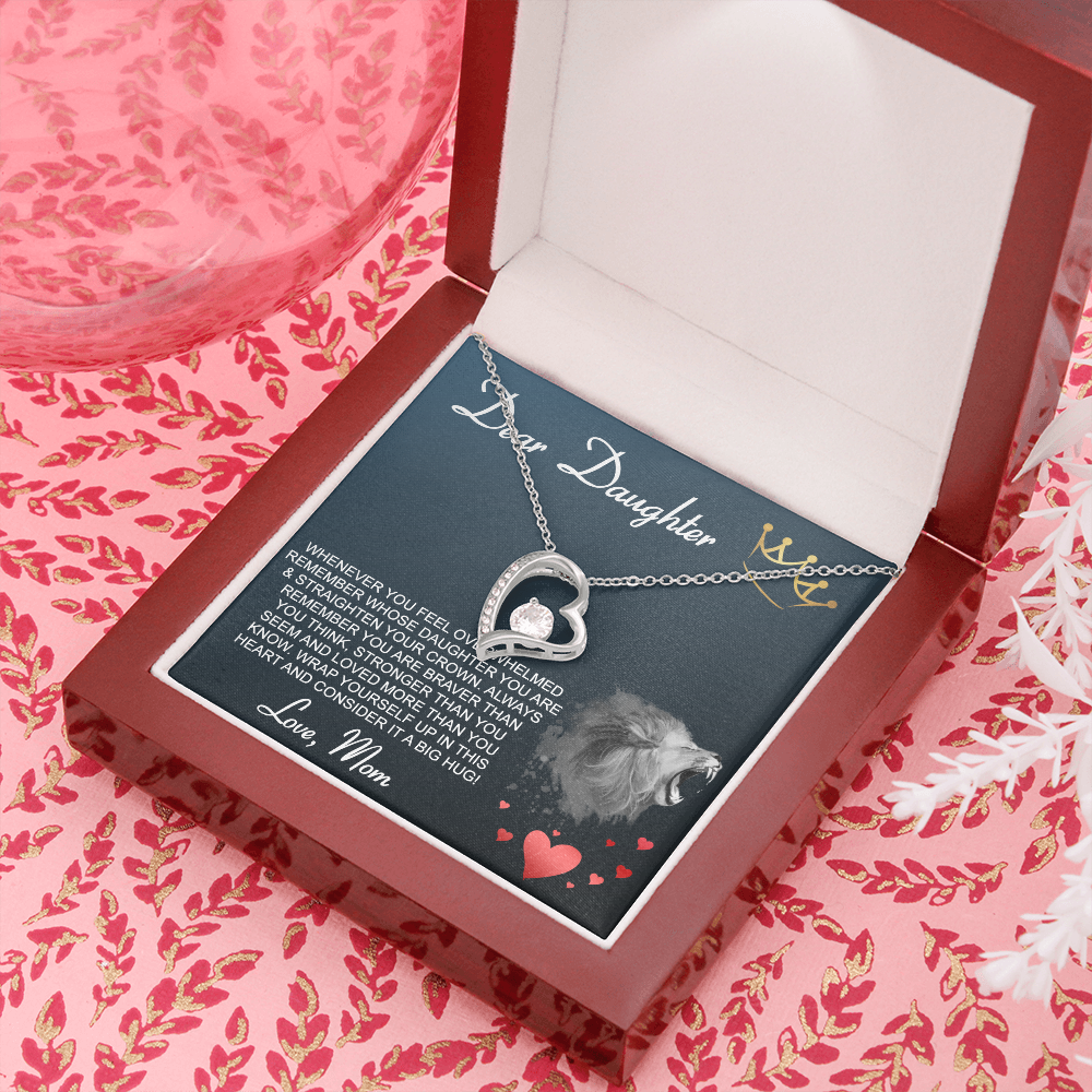 Dear Daughter Forever Love Necklace Message Card