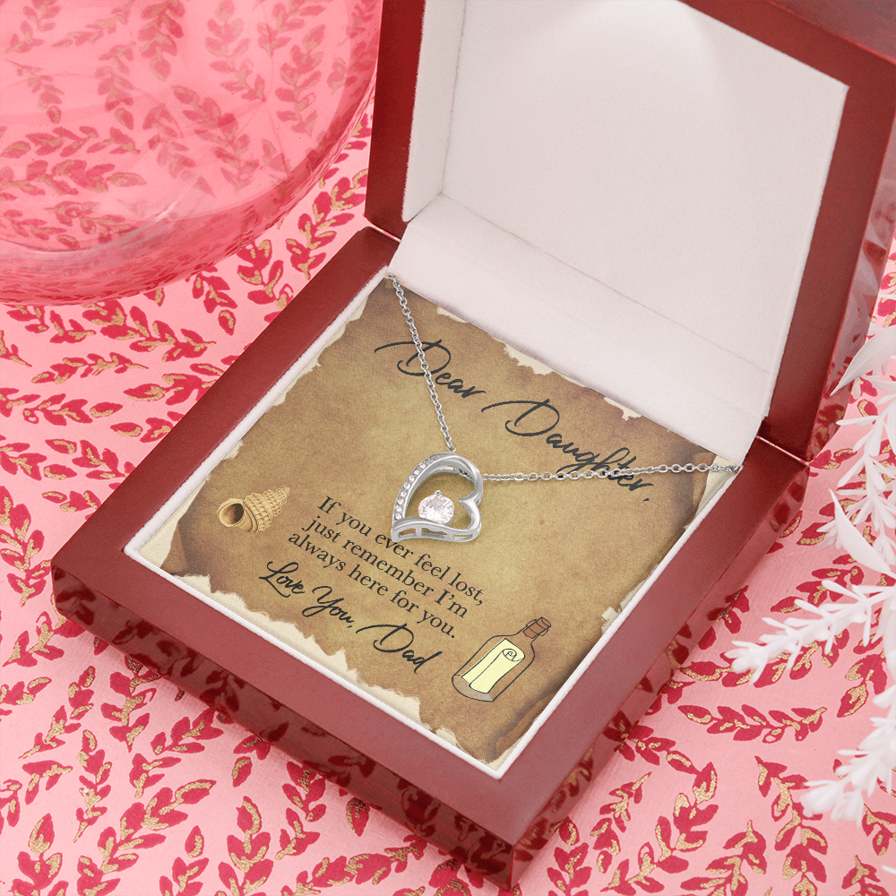 Dear Daughter Forever Love Necklace Message Card