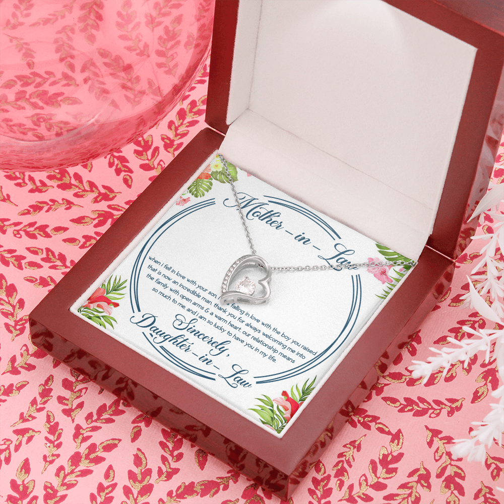 Mother-In-Law Forever Love Necklace Message Card
