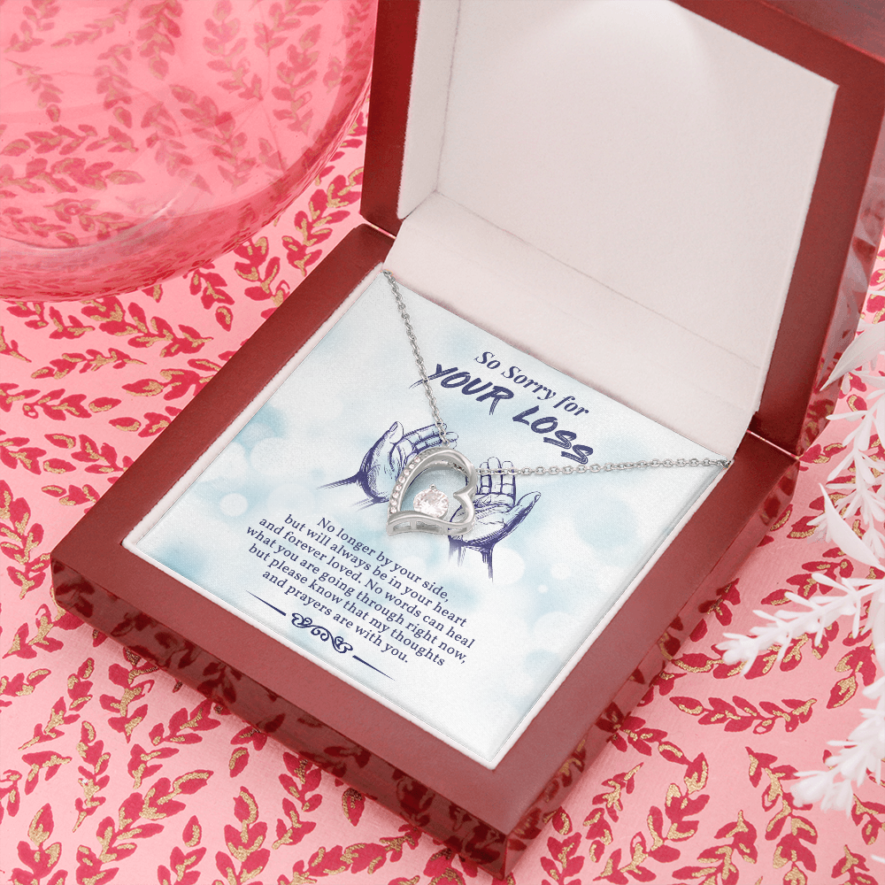 So Sorry For Your Loss Forever Love Necklace Message Card