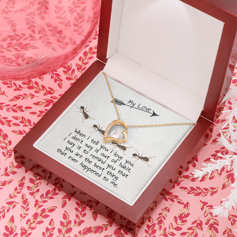 My Love Forever Love Necklace Message Card