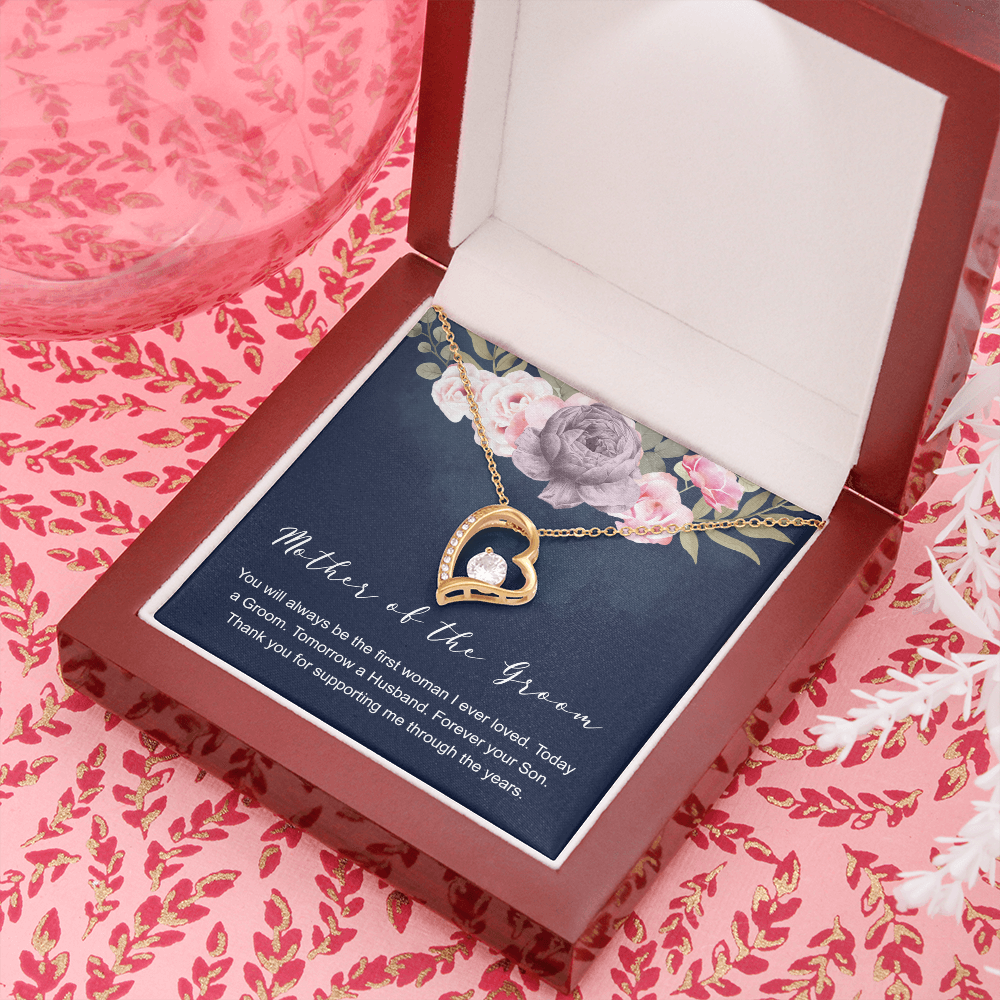 Mother of the Groom Forever Love Necklace Message Card
