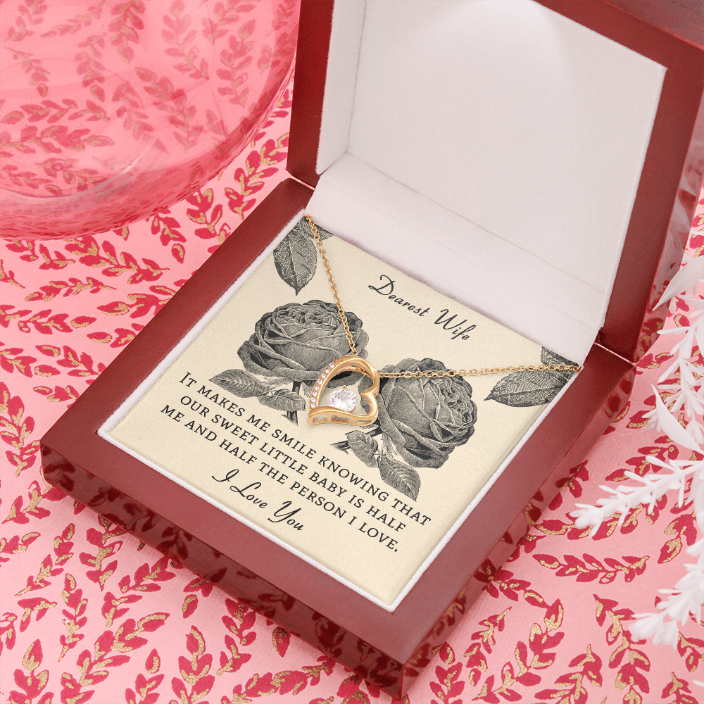 Dearest Wife Lucky in Love Necklace Message Card