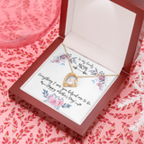 To My Lovely Mom Forever Love Necklace Message Card