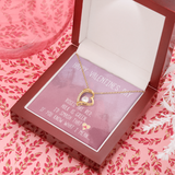 Happy Valentines Day Forever Love Necklace Message Card