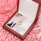 To My Beautiful Fiancé Forever Love Necklace Message Card