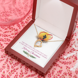 You Set My Heart On Fire Forever Love Necklace Message Card