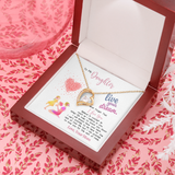 To My Amazing Daughter Forever Love Necklace Message Card