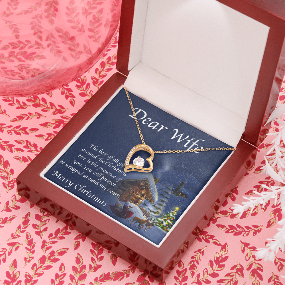 Dear Wife Forever Love Necklace Message Card
