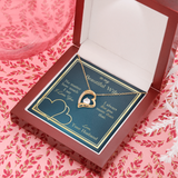 To My Beautiful Wife Forever Love Necklace Message Card