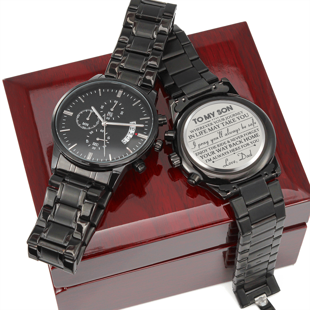 To My Son From Dad Engraved Watch for Men