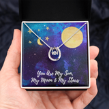 Sun, Moon & Stars Lucky in Love Necklace Message Card