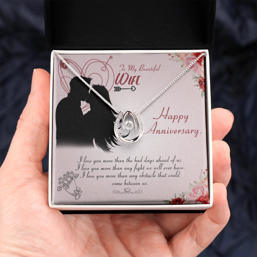 To My Beautiful Lucky in Love Necklace Message Card