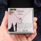 To My Beautiful Fiancé Lucky in Love Necklace Message Card