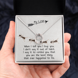 My Love Lucky in Love Necklace Message Card