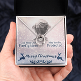 God Bless Our Firefighters Lucky in Love Necklace Message Card