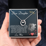 Dear Daughter Lucky in Love Necklace Message Card