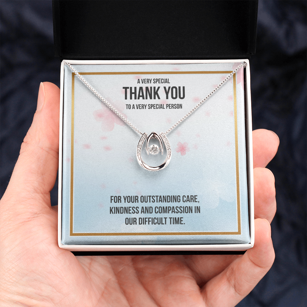 To A Very Special Person Lucky in Love Necklace Message Card