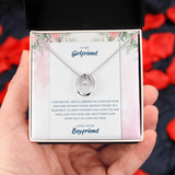 To My Girlfriend Lucky in Love Necklace Message Card