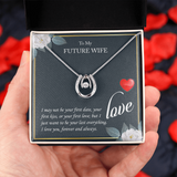 To My Future Wife Lucky in Love Necklace Message Card