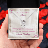 To A Very Special Nurse Lucky in Love Necklace Message Card