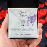 Dearest Mom Lucky in Love Necklace Message Card