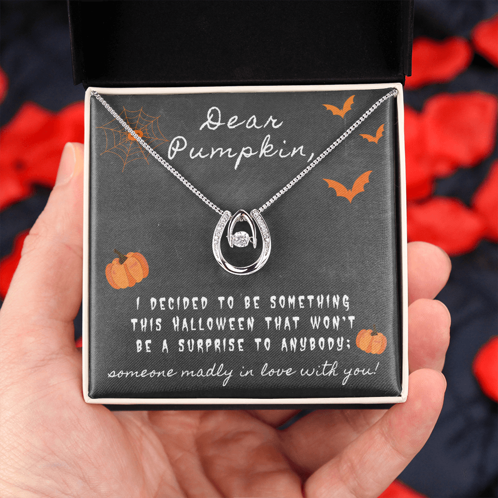 Dear Pumpkin Lucky in Love Necklace Message Card