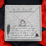To The Love Of My Life Lucky in Love Necklace Message Card